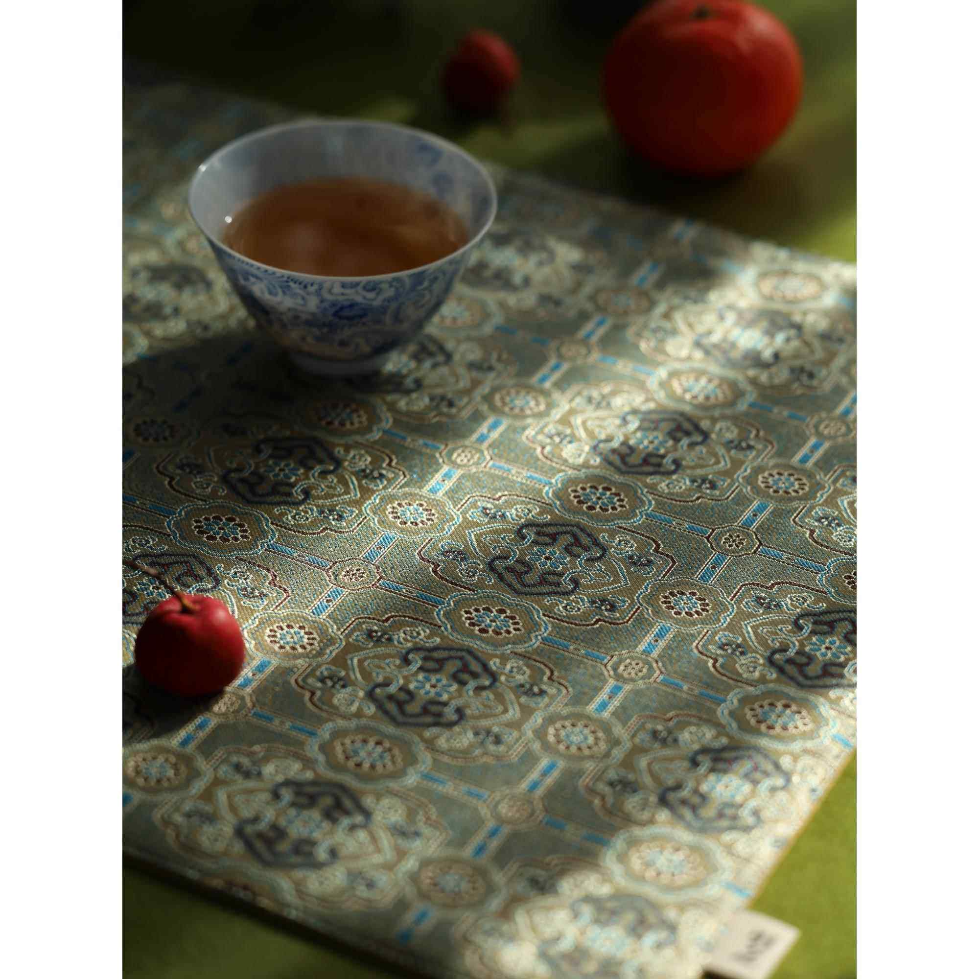 正品复民族风古日式艺古典禅意茶桌席茶布防水茶桌垫桌旗织锦布布