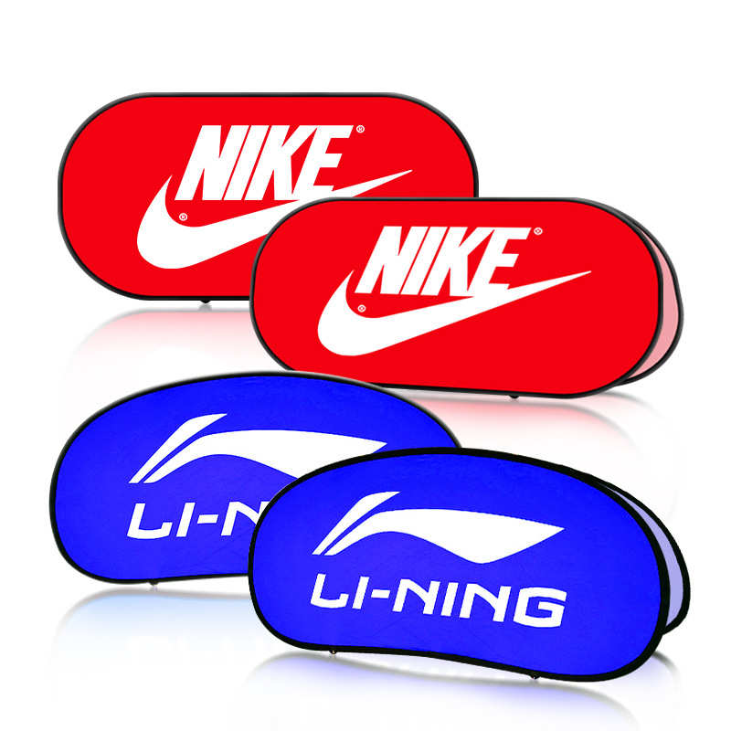 外贸A屏展示架运动馆便携双面展示牌折叠广告展板户外球场围挡