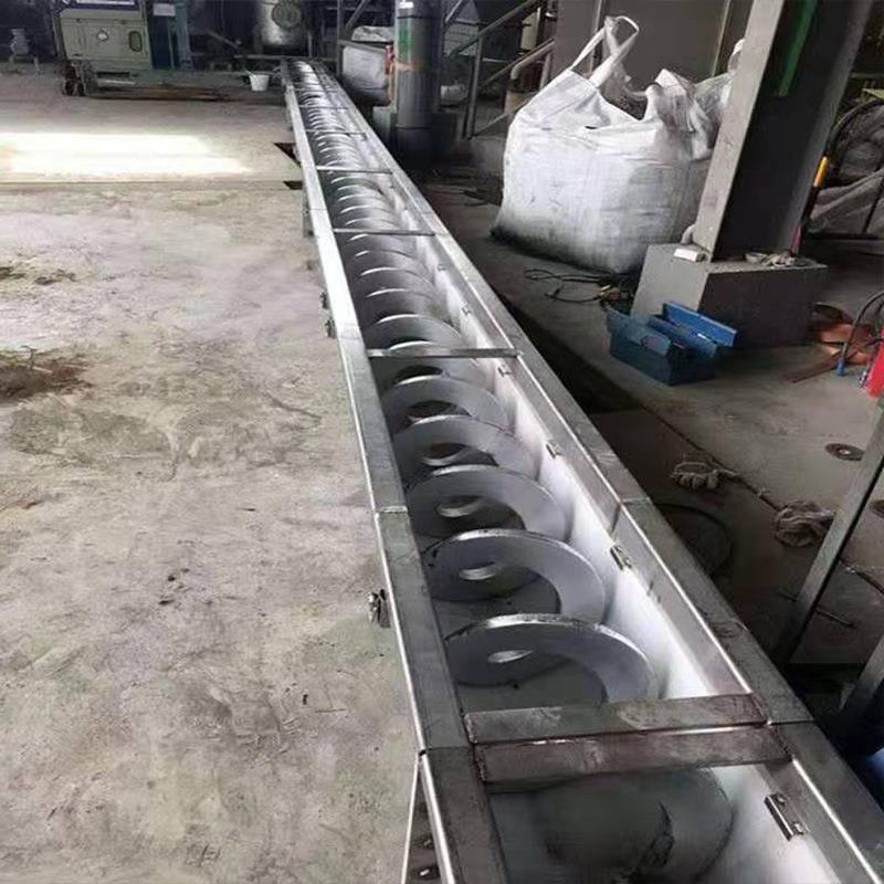 贵州生活垃圾无轴输送机 304不锈钢污泥绞龙上料机 双轴输送机