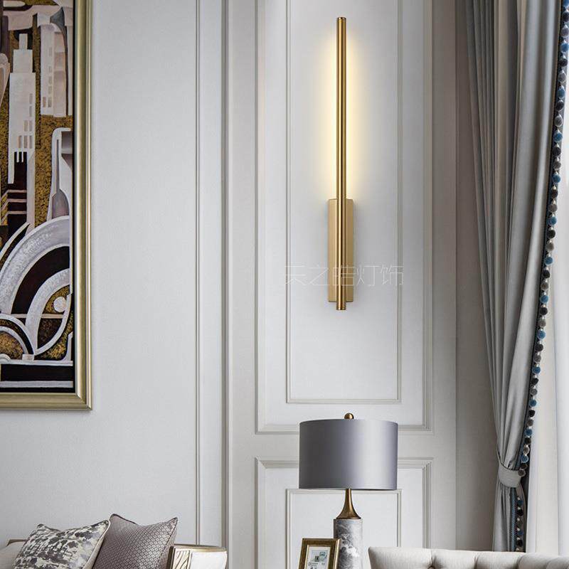 现代简约创意床头线条壁灯北欧美式卧室走廊灯洗手间镜前灯