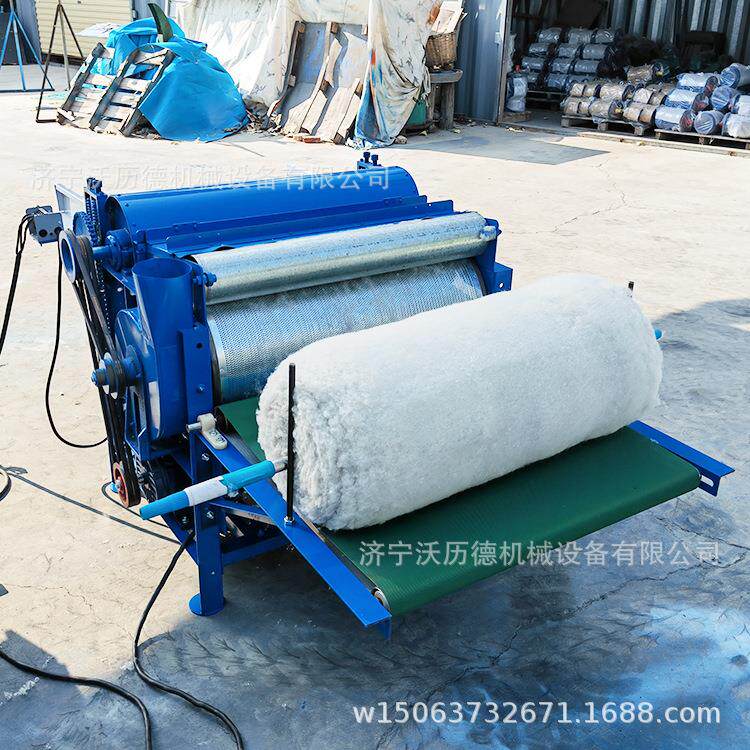 双刺滚双吸尘100型拉丝梳棉机毛线羊毛开松机棉花小型梳理机