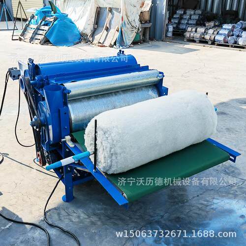 双刺滚双吸尘100型拉丝梳棉机毛线羊毛开松机棉花小型梳理机