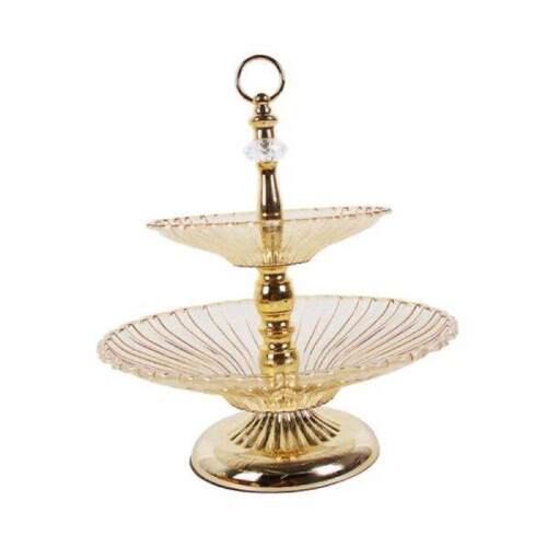 2 Layer Serving Plate Stylish Dry Food Display Plates for
