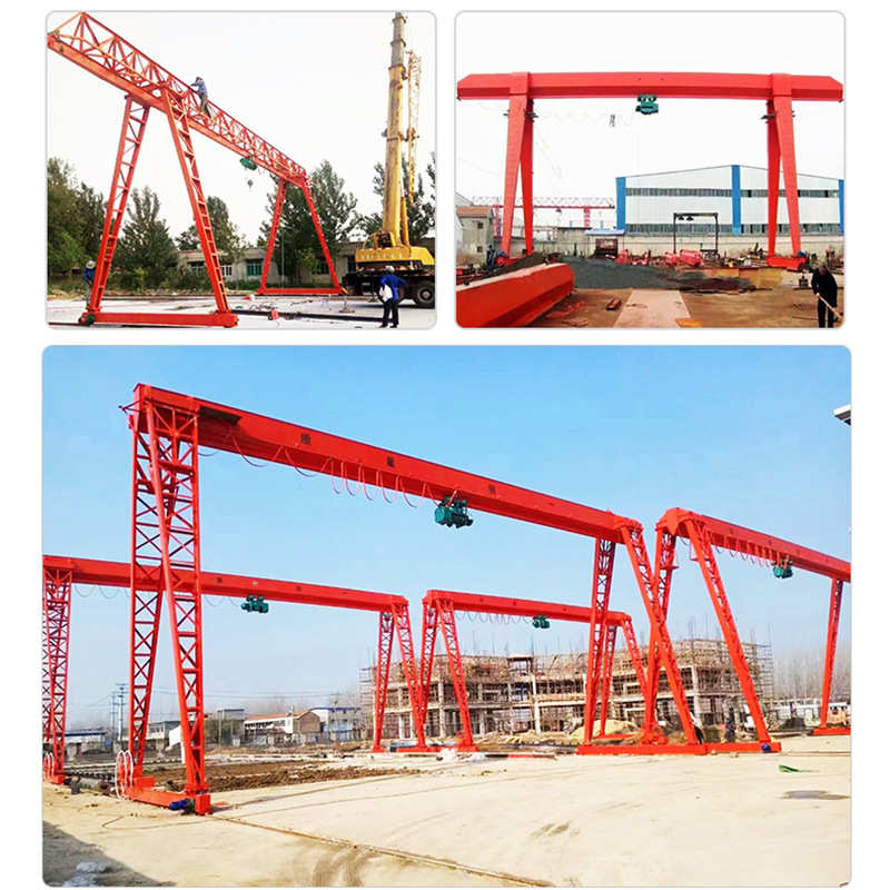 10吨单梁龙门吊 室外货场散货的装卸作业用门式起重机电动龙门吊