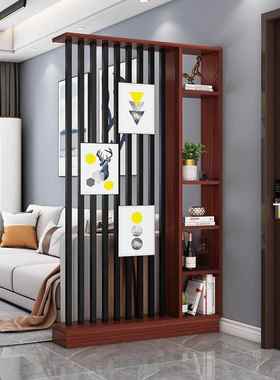 简现代新中小户正型家用42441约对门屏风隔断式玄关柜客厅进门遮