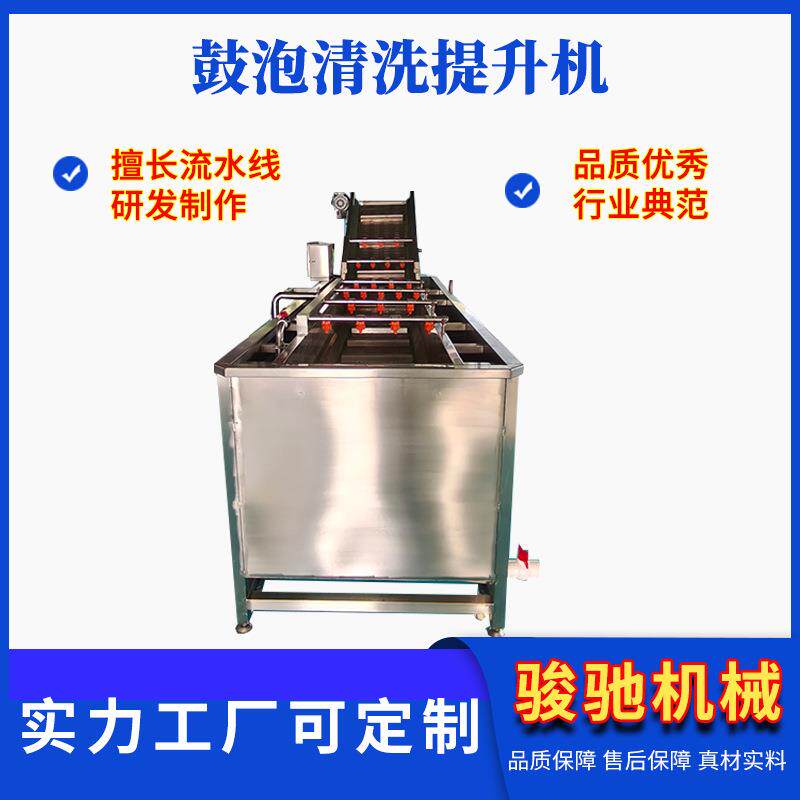 全自动喷淋式茄子气泡清洗机大型青椒高压气泡冲浪式清洗设备