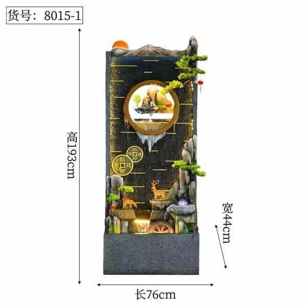 公司玄关客厅室内假山酒店隔断水景墙办公室屏风大型庭院水幕招财