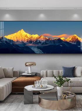 客厅装饰靠画背山日照金壁山轻奢大气沙发背景墙挂画办公室WER-64