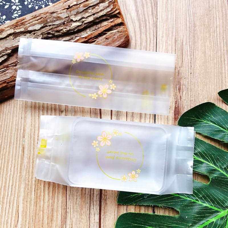 直销新款磨砂美味樱桃花大号凤梨开运酥包装袋100克中秋月饼蛋黄