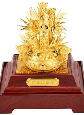 正品金立体竹子节节高装摆件开箔业礼乔迁品家居客厅办公室饰工艺