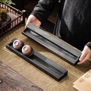 茶杯架乌金石茶道配件家用茶具置物架子简约功夫茶沥水收纳客厅