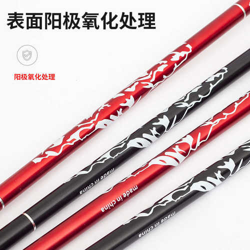 登山杖中性无logo铝合金五节仿软木轻便伸缩折叠徒步爬山手杖