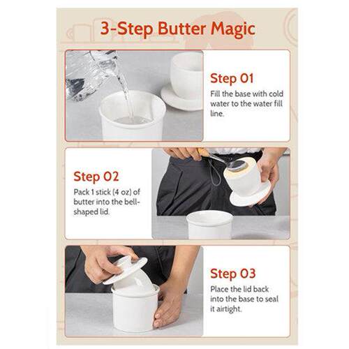 French Butter Crock Ceramic Butter Keeper French Butter Dish