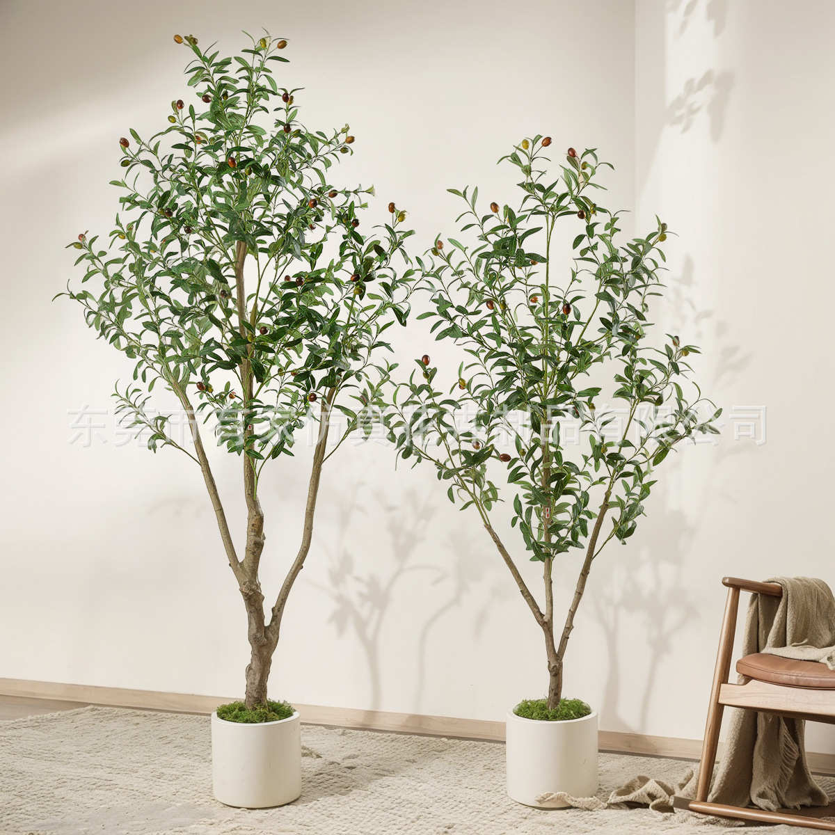 仿真橄榄树落地大型家居装饰摆件绿植盆栽假树植物拆装