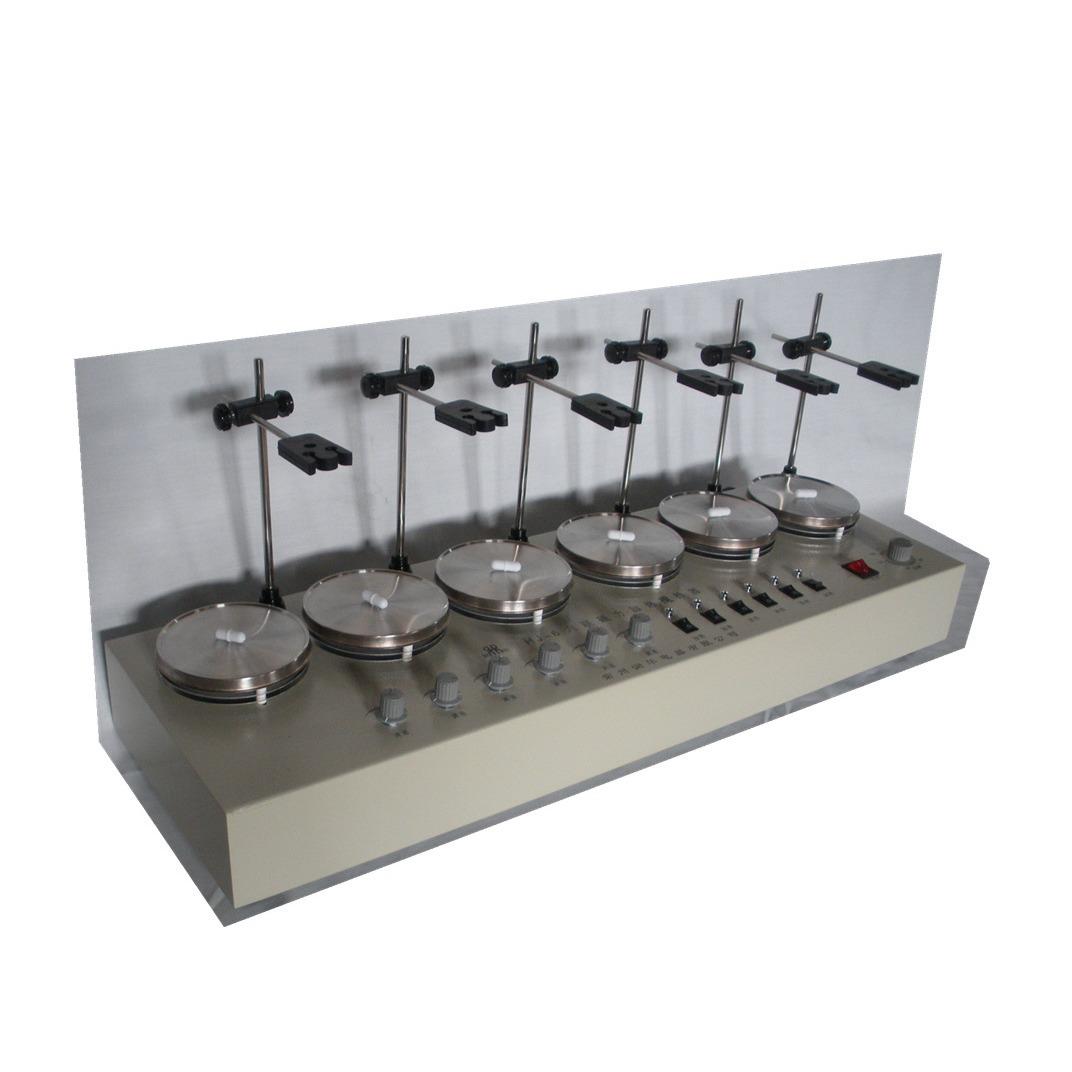 多头磁力搅拌器HJ-6异步独立调速不锈钢加热盘