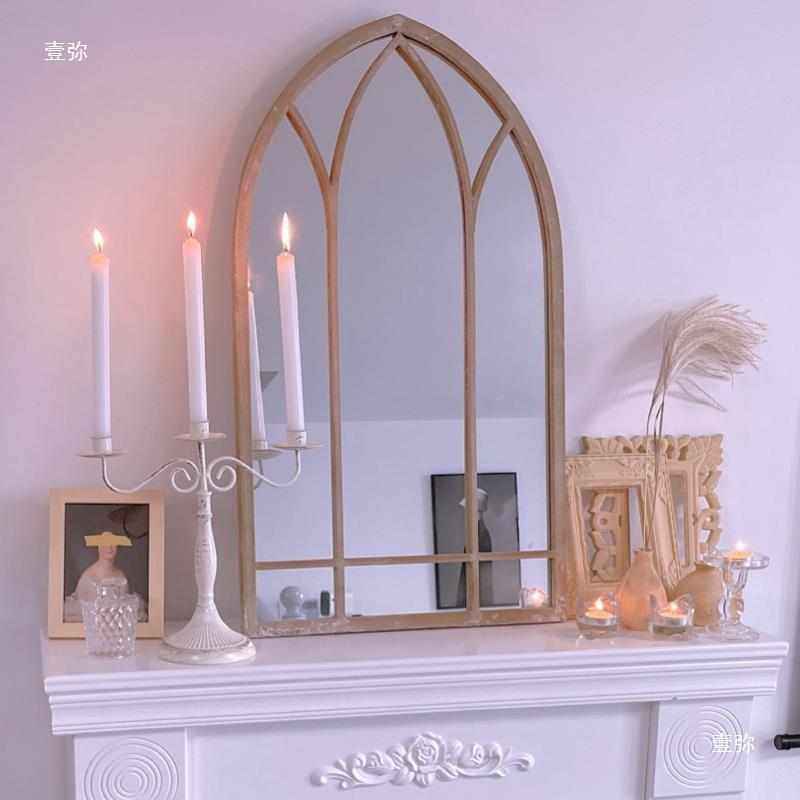 铁艺复古装饰镜欧式法式做旧壁挂镜子穿衣镜客厅户外假窗户挂墙镜,住宅家具,化妆镜,淘宝优惠券,粉丝福利购,淘宝优惠卷