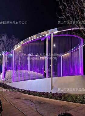 园林景观水店景流水拉喷泉办线水帘水幕墙装饰公酒大堂工程流佛山