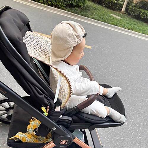 婴儿车靠背支撑坐直神器冰丝护腰垫腰靠夏天透气宝宝儿童推车配件