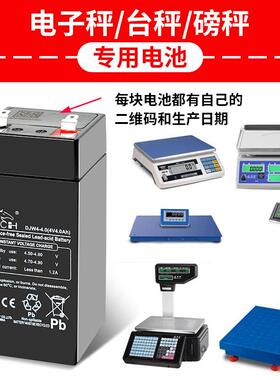 4v4ah2h0HR4.5a电伏子秤蓄电瓶商用称专用台46伏童车电池