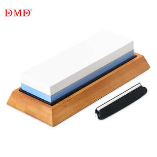 6000双面油石磨刀石配木质底座磨刀托三件套装 厂家批发DMD 1000