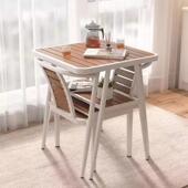 阳台休闲桌椅布置户外防水防晒洽谈可折叠小户型庭院桌椅套装 组合