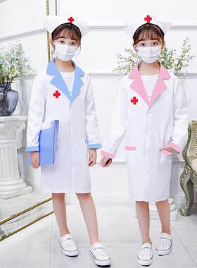 儿童小医服、护士服、防疫防疫女童玩屋白大褂、幼儿园角色扮演男