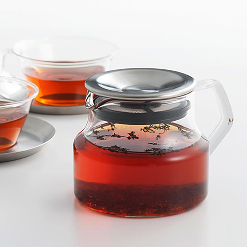 日本KINTO 玻璃咖啡分享壶 耐热玻璃茶壶 CAST系列 不锈钢盖 现货