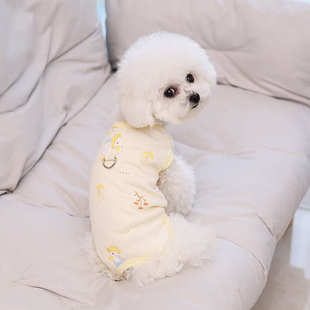 空调居家服纯棉 泰迪衣服春夏狗狗四脚包肚防掉毛中小型犬宠物薄款
