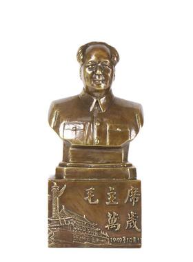 铜毛主席像半身像家居装饰工艺品铜器摆件 厂家