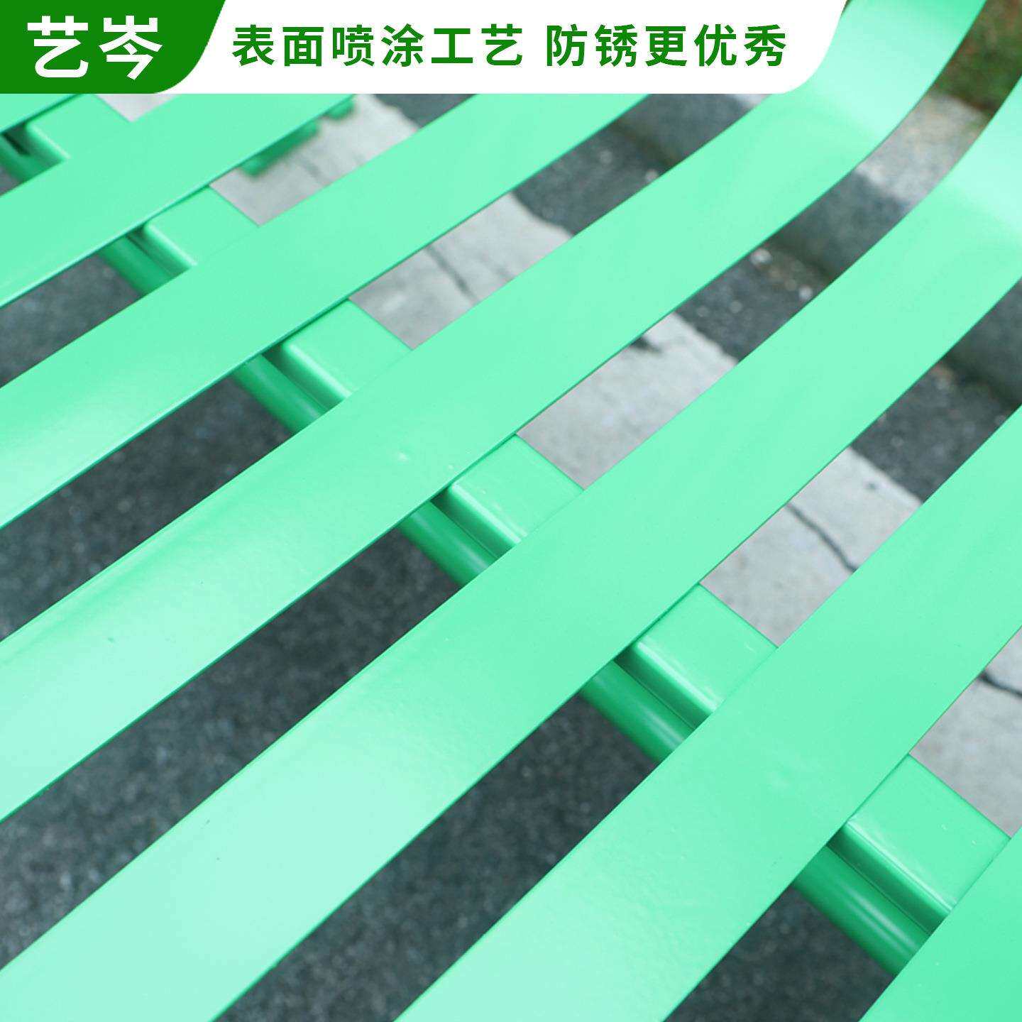 公园椅户外长椅铸铁休闲座椅室外庭院小区铁艺靠背椅双人长条凳子