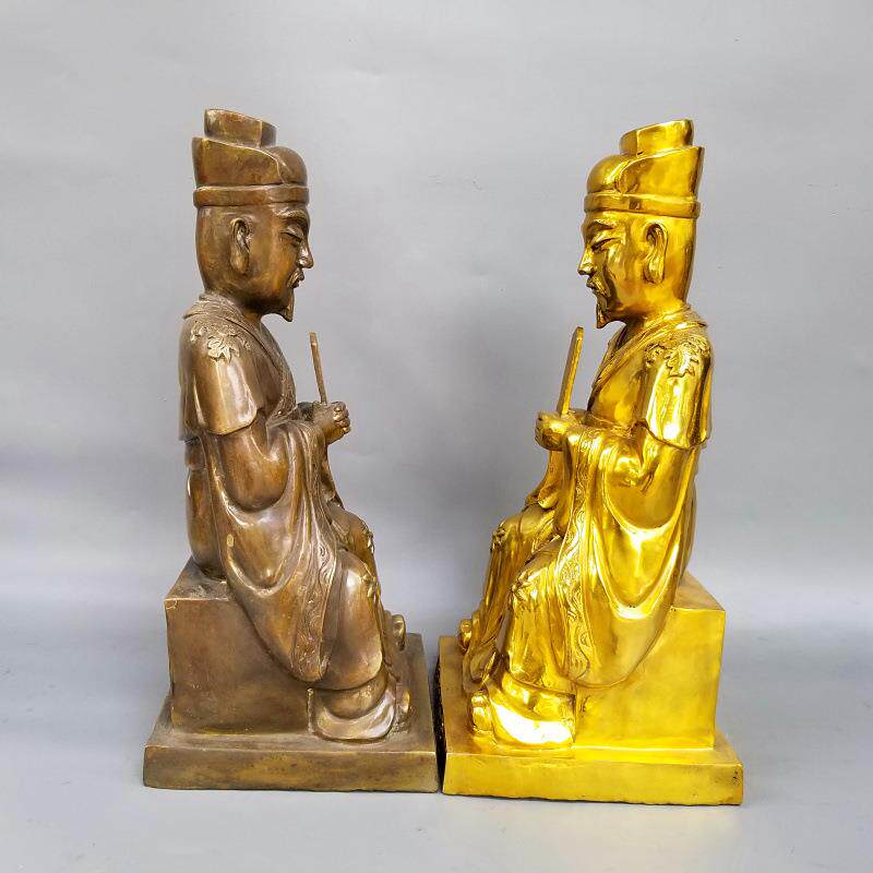 铜灶神灶王爷铜像灶王府君灶君像工艺品铜器