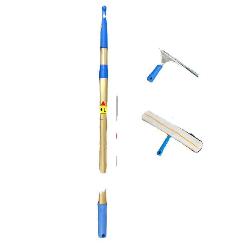 擦玻璃加长伸缩杆刮玻璃刮水器家用刷洗窗户高楼保洁清洁工具琴萱