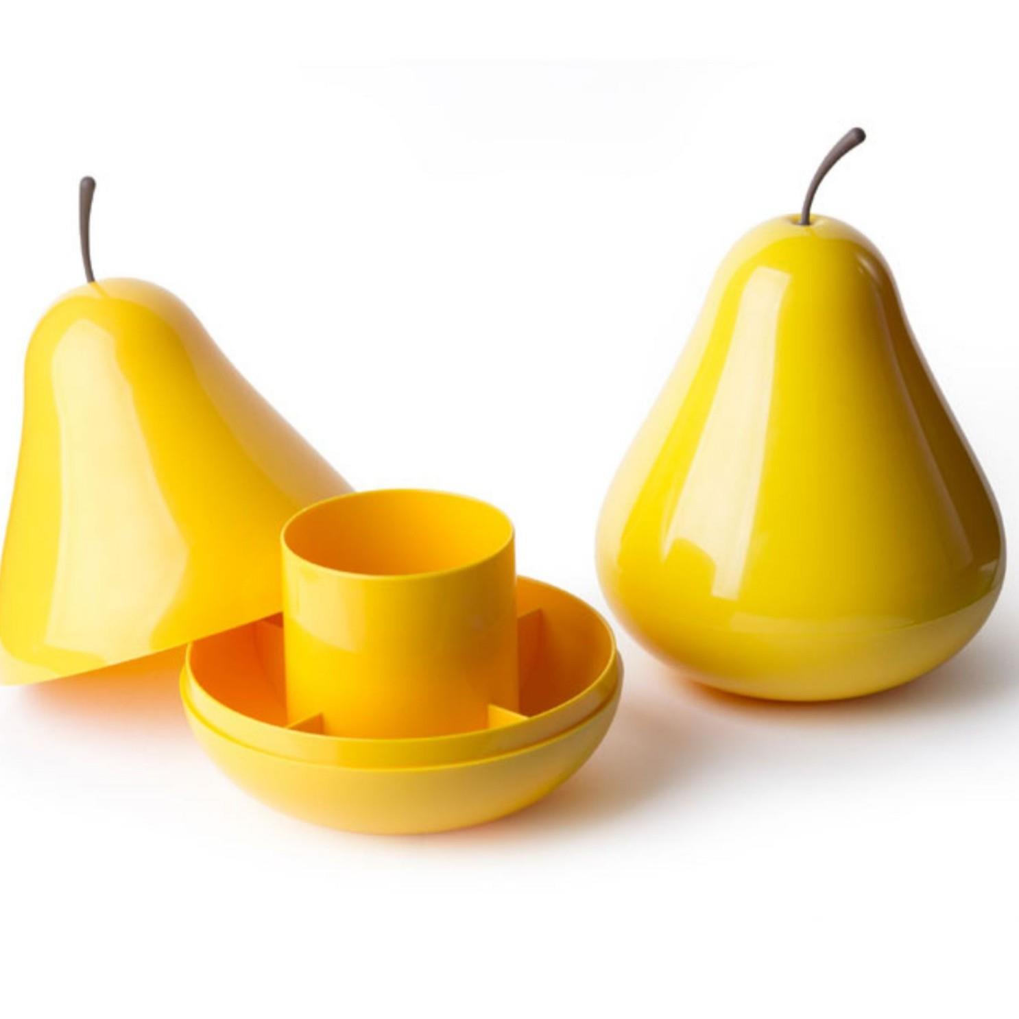 梨子型收纳盒 水果造型杂物储藏盒 糖果存储盒 桌面收纳盒 笔筒