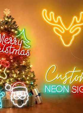 北美站圣诞节霓虹灯节日装饰led霓虹灯字母灯MerryChristmas