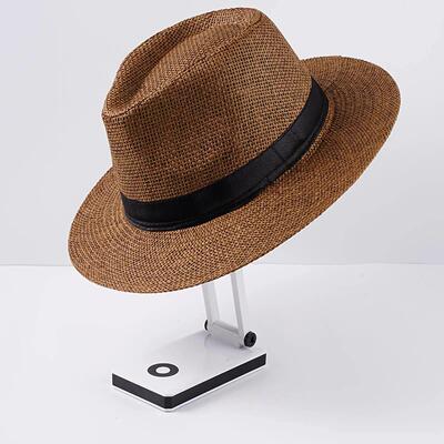 Panama Jack Fedora Hat With Black Band Summer Beach Sun Hat