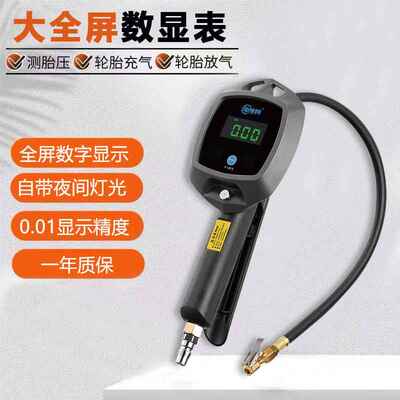 汽修压表高精数显219力汽表充气头胎车轮压胎压监测器计加气枪打