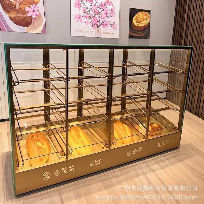 润邦菠萝包常温加热展示柜面包糕点柜茶餐厅面包房咖啡厅设备