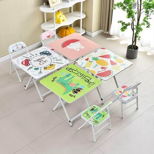 童儿折叠用餐桌宝宝幼儿园吃饭桌写字学家习矮小户型简易作业NPA