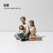 客厅酒柜温馨办公室摆件装 饰品树脂家居感高级桌面电视柜亲子