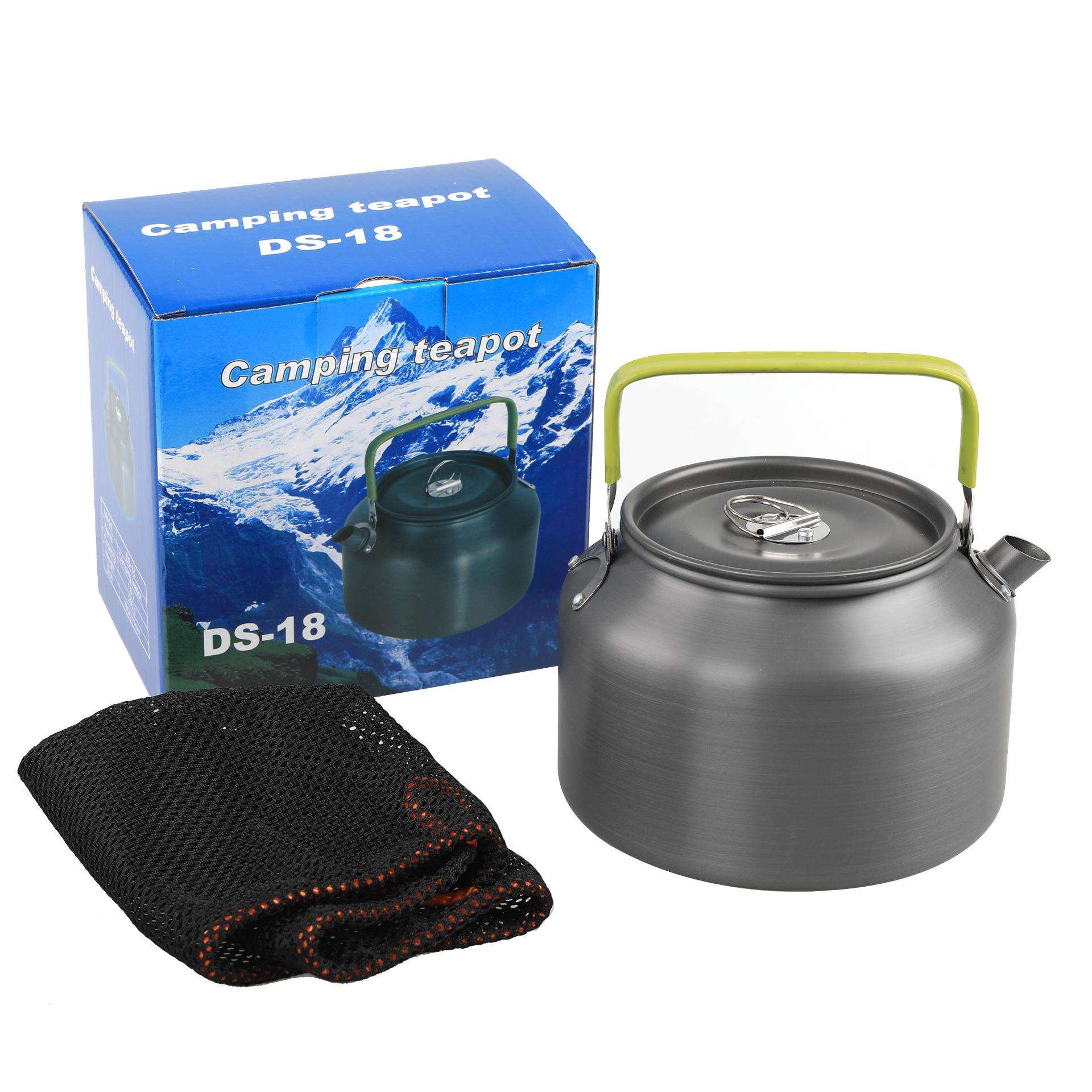 户外露营茶壶1.8L 野营烧水壶 野餐泡茶茶壶便携式便携咖啡壶