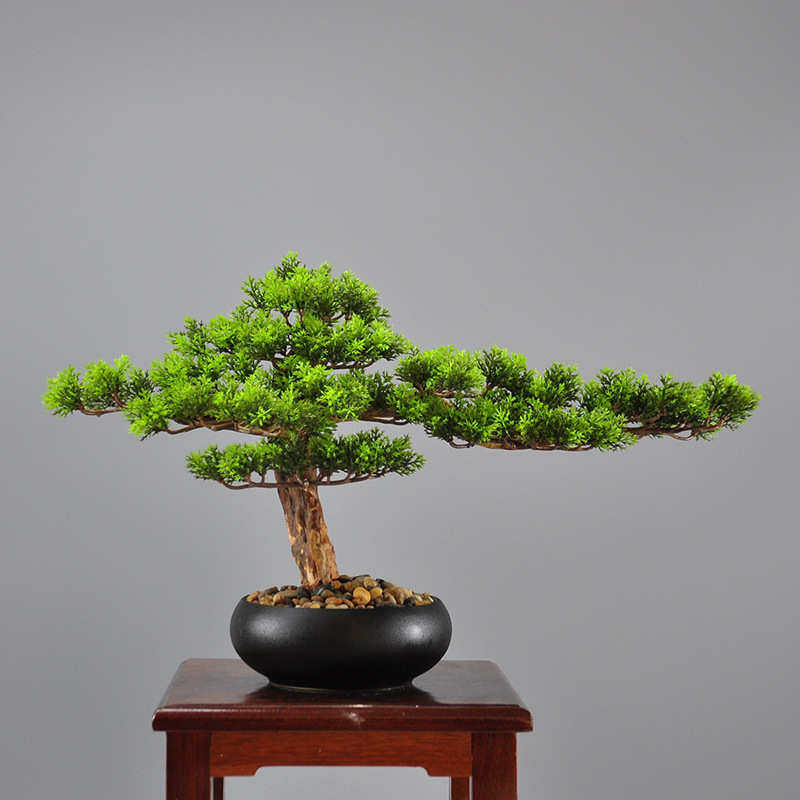 仿真树植办公室摆件招财迎客松装饰摆设品家居客厅软装工艺品