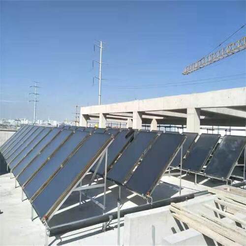 启东建筑工地平板太阳能集热器热水工程平板太阳能热水系统欧麦朗