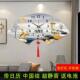 中国风挂钟墙上钟表轻奢现代日历挂表免打孔静音创意挂画 画客厅