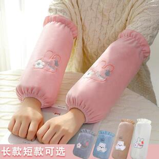 可爱时尚套袖女款办公室秋冬款季工作干活短款套袖羽绒服袖头护袖