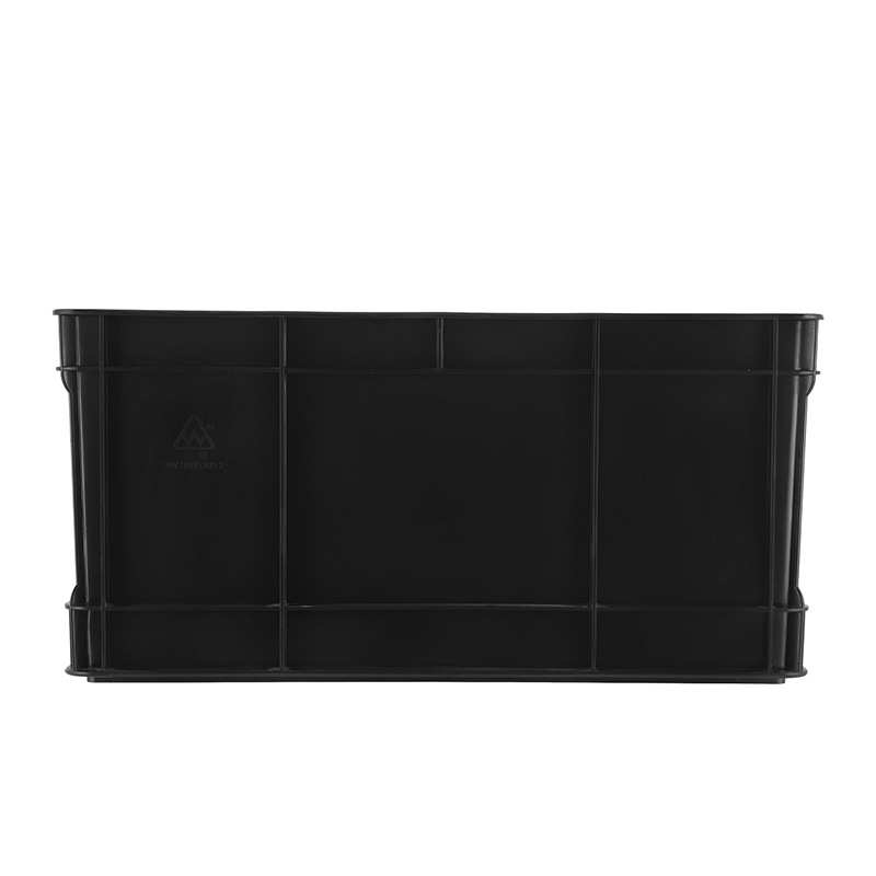 厂家供应防静电周转箱黑色养龟鱼箱9805309-2黑色塑料方盘栈板