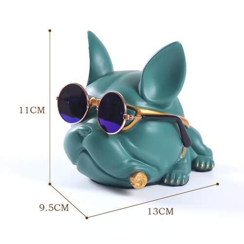 斗牛犬创意网红无线手机充电器支架桌面现代简约乔迁家居摆件装饰