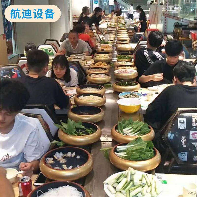 供应回转火锅设备整套自助餐厅旋转小火锅寿司输送带全套商用