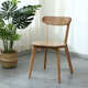 餐厅全靠背椅椅简约家用原木橡木餐椅实木现代椅子休闲办公椅北欧
