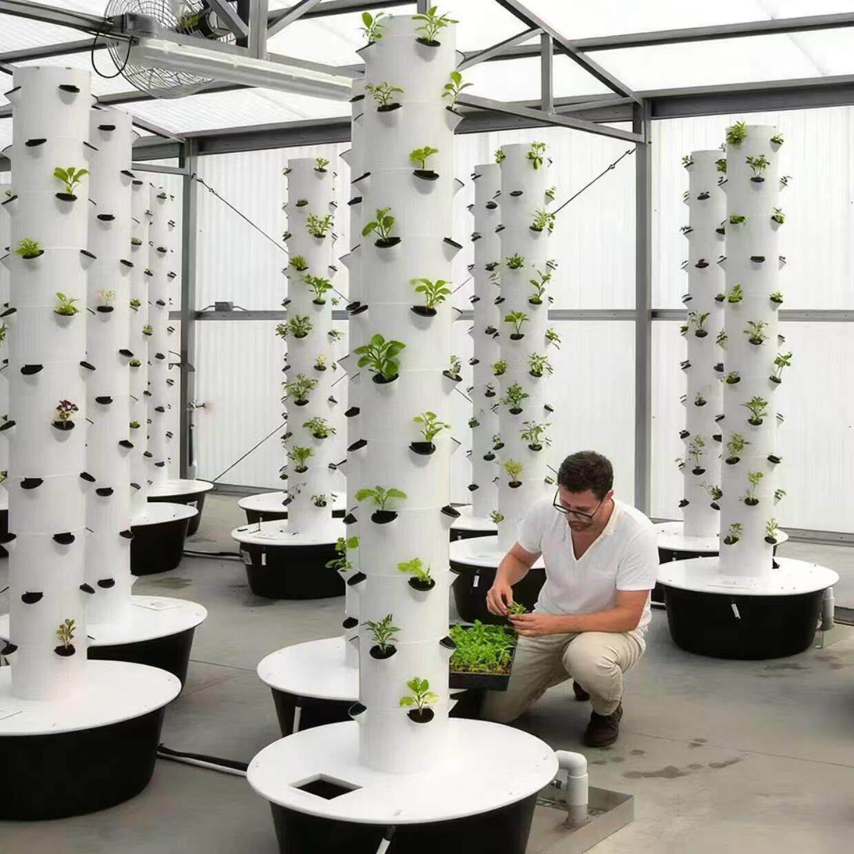 水培蔬菜塔 家庭无土栽培设备 室内立体种植架 自动循环水培系统