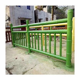 水泥仿竹栏杆混凝土板仿木河道景观厂家供应批发成品防水桥栏